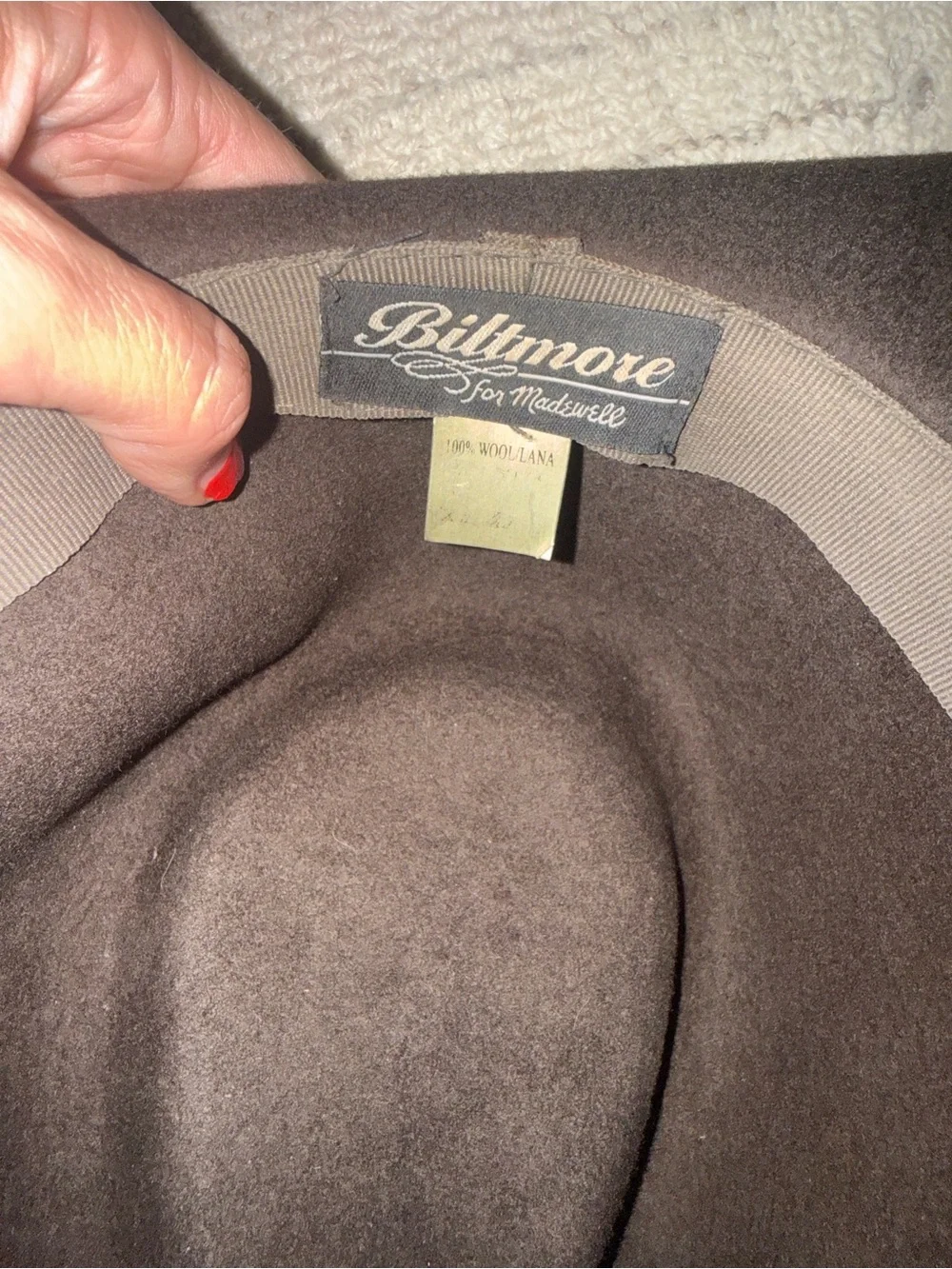 Biltmore for Madewell Classic Brown Wool Felt Wide-Brim Fedora